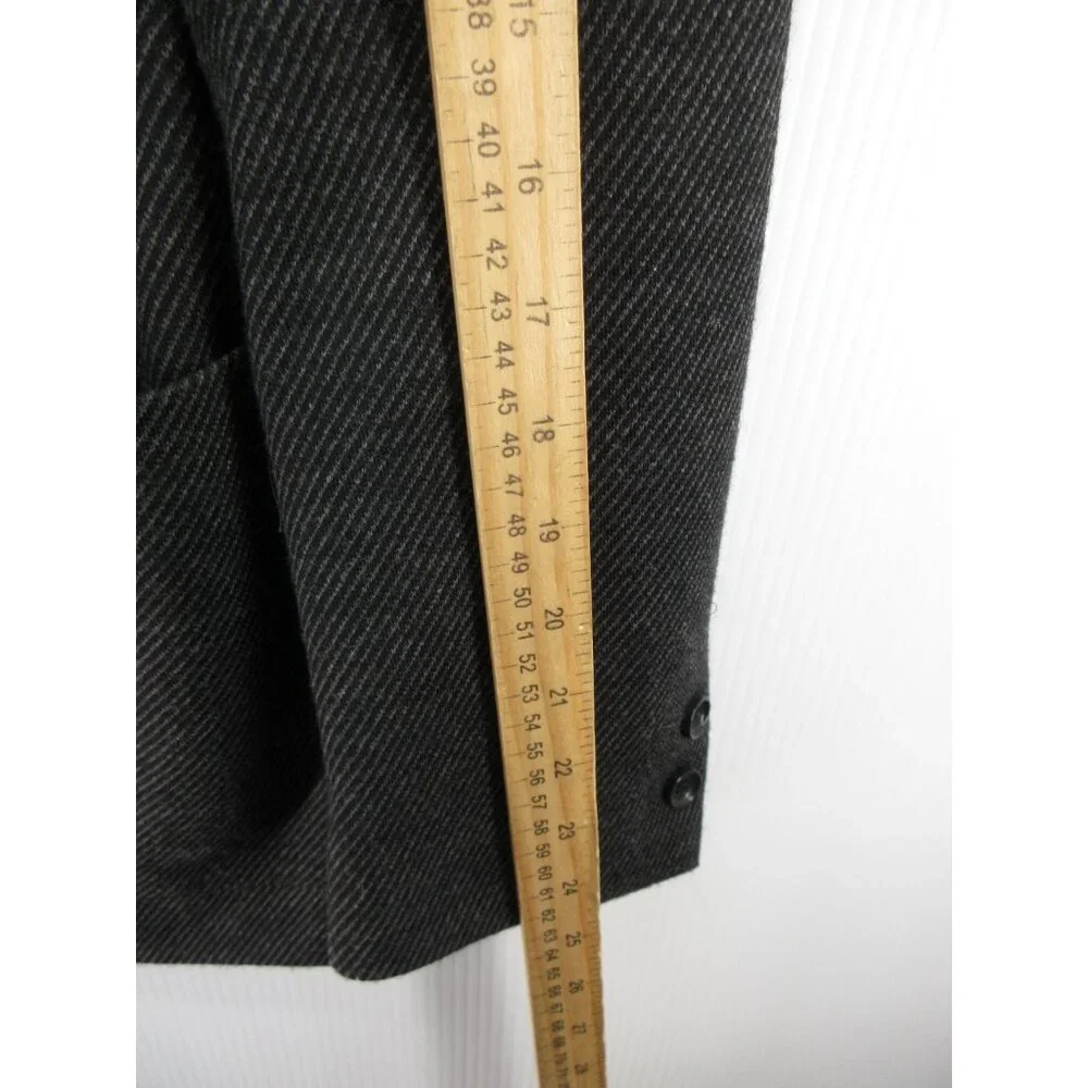 Ibiza Sport Coat 44 Blazer Wool Blend Herringbone Jacket Unstructured